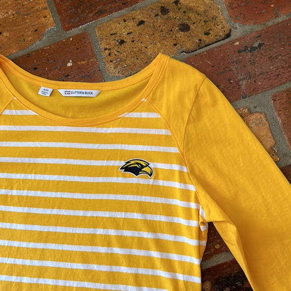 Cutter & Buck USM striped jersey top szM - Picture 2 of 6